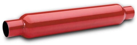 Flowtech Red Hots Steel 2.25 Inch Muffler 50251FLT Muffler, Hots, 2 1/4 in. Inlet/2 1/4 in. Outlet, Steel, Each thumbnail 4