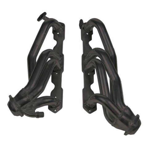 Flowtech Shorty Headers 91837FLT Headers, Shorty, Steel, Painted, Cadillac, Chevy, GMC, 5.7L, Pair thumbnail 2