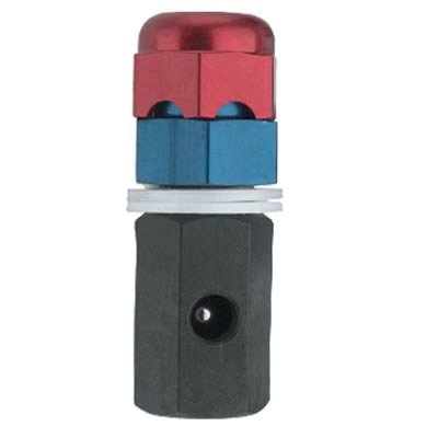 Jaz Products Fuel Cell Tip Over Valves 834-108-06 Valve, Aluminum, Black/Blue Anodized, Female -8 AN to Male -8 AN, Each thumbnail 2