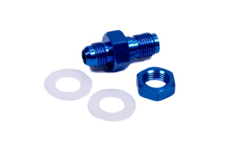 Jaz Products Fuel Cell Fast Flow Fittings 832-106-11 Fitting, Flow, Male -6 AN, to Male -6 AN, Straight, Aluminum, Blue Anodized, Each thumbnail 3