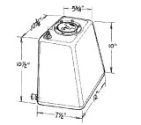 Jaz Products Econo Rail 3 Gallons Fuel Cell 290-103-01 Cell, Rail, Plastic, Black, Gallons, Foam, Each thumbnail 3