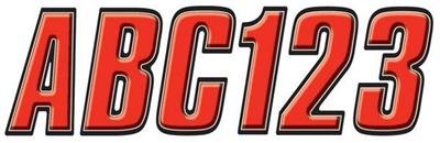 Hardline Products Factory Matched Series 800 Decals REBLK800 Decals, 800, Number/Letter Combos, Vinyl, Red/Black, 2 in Width, 3 in Length, Kit thumbnail 1
