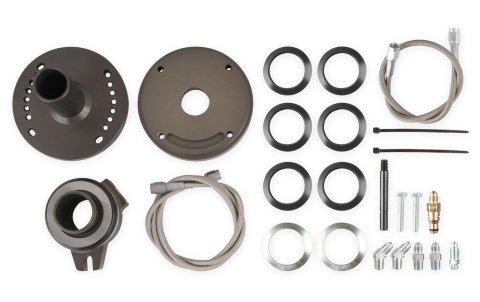 Hays Hydraulic Release Bearing Kits 82-107 Throwout Bearing, Conversion, Assembly, Braided Steel Hose, Shims, Ford, Kit thumbnail 7