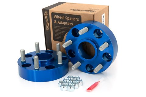 Spidertrax Off-Road 1.75 inch Wheel Spacers WHS024 Spacers, Billet Aluminum, Blue Anodized, in. Thick, 5 x 5 in. Bolt Pattern, Jeep, Pair thumbnail 1