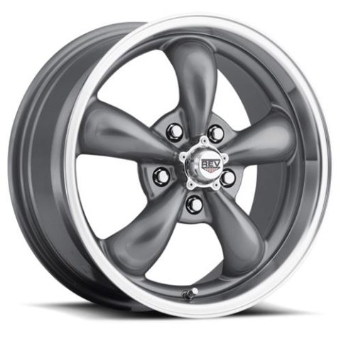 REV Wheels 100 Classic Series Anthracite 20x8 Wheel, Classic, 20 in. x 8 in., Aluminum, Anthracite, 5 x 4.75 in. Bolt Circle, 4.5 in. Backspace, Each thumbnail 2