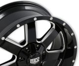 REV Wheels 885 Series Offroad Gloss Black Machined 17x9 Wheel, Series, Offroad, 17 in. x 9 in., Aluminum, Machined, 5 x 5 in./5.5 in. Bolt Circle, 4.53 in. Backspace, Each thumbnail 6