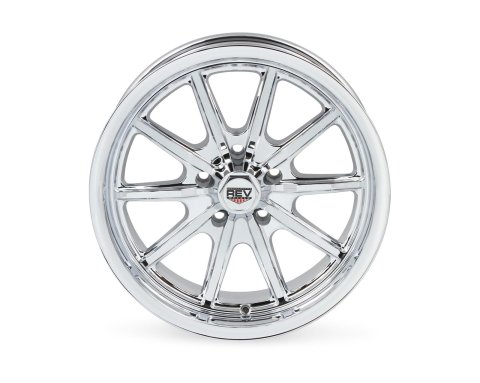 REV Wheels 110 Classic Series Chrome 17x8 Wheel, Classic, 17 in. x 8 in., Aluminum, Chrome, 5 x 4.75 in. Bolt Circle, 4.5 in. Backspace, Each thumbnail 2