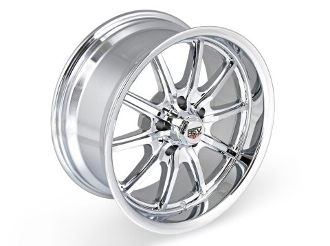 REV Wheels 110 Classic Series Chrome 17x8 Wheel, Classic, 17 in. x 8 in., Aluminum, Chrome, 5 x 4.75 in. Bolt Circle, 4.5 in. Backspace, Each thumbnail 4