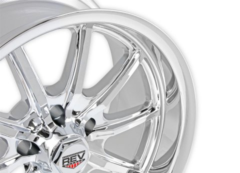 REV Wheels 110 Classic Series Chrome 17x8 Wheel, Classic, 17 in. x 8 in., Aluminum, Chrome, 5 x 4.75 in. Bolt Circle, 4.5 in. Backspace, Each thumbnail 5