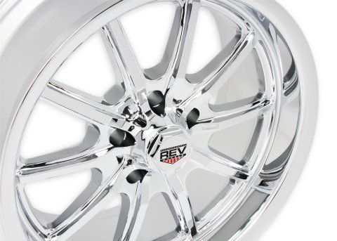 REV Wheels 110 Classic Series Chrome 17x8 Wheel, Classic, 17 in. x 8 in., Aluminum, Chrome, 5 x 4.75 in. Bolt Circle, 4.5 in. Backspace, Each thumbnail 6