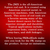 FK JMX/JMXL Series Rod Ends JMX10T End, Series, 5/8 in.-18, Male Threads, 3-piece, Alloy Steel, 0.625 in. Bore, Each thumbnail 2