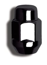 Gorilla Lug Nuts 91187BC Nuts, Conical Seat, Bulge, 1/2 in. x 20 RH, Closed End, Black Chrome Steel, Set of 4 thumbnail 1