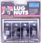 Gorilla Lug Nuts 91187BC Nuts, Conical Seat, Bulge, 1/2 in. x 20 RH, Closed End, Black Chrome Steel, Set of 4 thumbnail 3