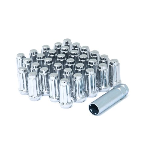Gorilla Lug Nuts K8TS-14200GR Nuts, 8 Wheels, M14-2.0 Thread, Spline Drive, 60 Degree Seat, Chrome, Sold as a Set 32 thumbnail 2