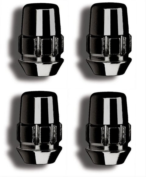 Gorilla Wheel Lock Systems 71641NBC Lug Nuts, Conical Seat, 14mm x 1.50 RH, Closed End, Locking, Black Chrome Steel, Set of 4 thumbnail 1