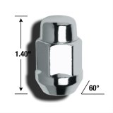 Gorilla Lug Nuts 000000000000041137 Nuts, Conical Seat, Bulge, 12mm x 1.50 RH, Closed End, Chrome Plated Steel, Set of 4 thumbnail 2