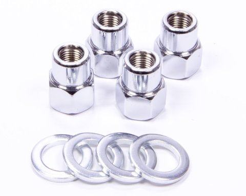 Gorilla Lug Nuts 73087SMB Nuts, 1/2 in.-20 RH, Shank, 0.69 Shank Diameter, 0.55 Shank Length, Open Ended, Chrome, Set of 4 thumbnail 4
