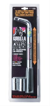 Gorilla Extendable Lug Nut Wrench Kits 01721 Wrench, Lug, Steel, Telescoping Handle, 1/2 in. Drive, 2 Dual Sockets, Kit thumbnail 2
