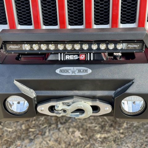Rock Slide Engineering Bumpers FB-F-300-JL Mid Front Bumper With Winch Plate For 18-25 Jeep Wrangler JL 2-4 Door 20-25 Gladiator thumbnail 5