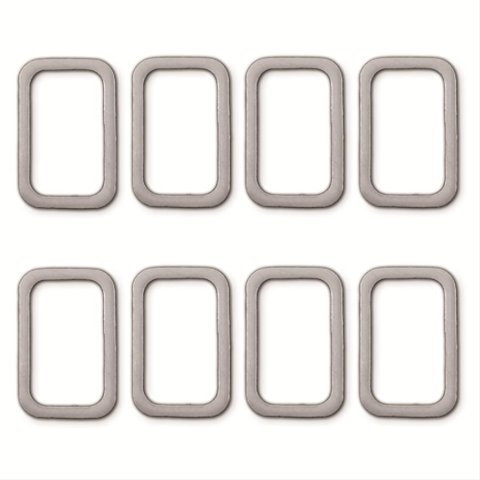 Remflex Exhaust Header Gasket Sets 3034 and Manifold Gaskets, Rectangular Port, Graphite, for Applications with Bassani Model 46049C Headers, 4-valve Only, Ford 4.6L, Set of 8 thumbnail 1