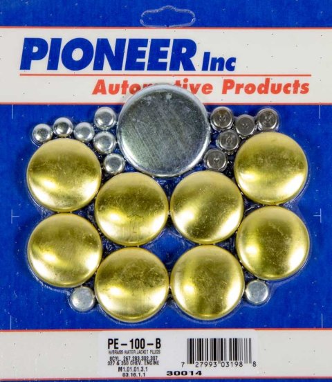 Pioneer Performance Freeze Plugs PE-100-B Plug Kit, Brass, Chevy, Small Block, Kit thumbnail 2