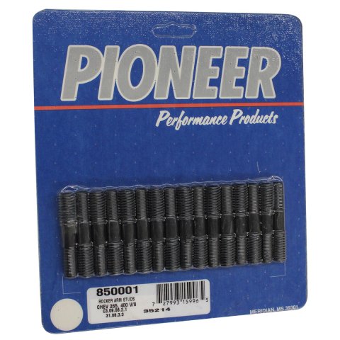 Pioneer Rocker Arm Studs 850001 Studs, 7/16-14 in. Base Thread, 3/8-24 in. Nut Thread, Chevy, Small Block, Set of 16 thumbnail 3