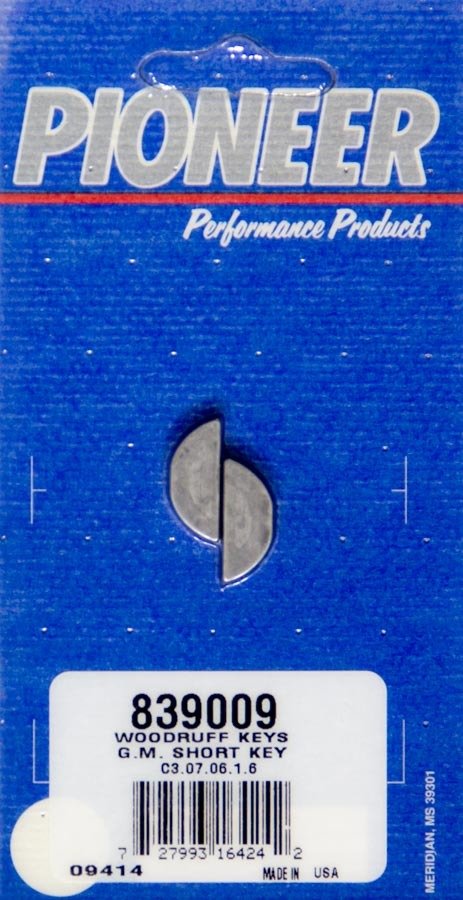 Pioneer Shaft Keys 839009 Crankshaft Keys, Short Type, 0 degree Offset, Steel, Natural, 0.750 in. Length, Buick, Chevy, Pair thumbnail 3