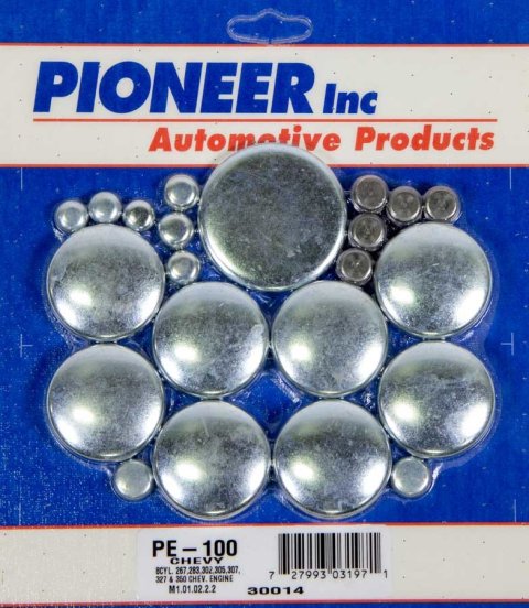 Pioneer Performance Freeze Plugs PE-100 Plug Kit, Steel, Chevy, Small Block, Kit thumbnail 2