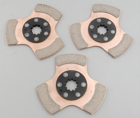 RAM Assault Weapon 90 Series Clutch Discs 9951-3 Discs, Metallic, 1 1/8 in. Diameter Shaft, 10-Spline, 6.25 in. Diameter Disc, Circle Track, Set of 3 thumbnail 1
