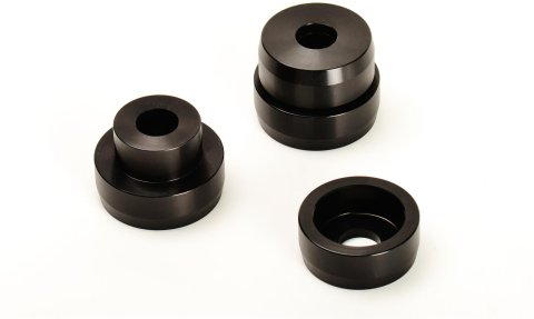 Proforged Billet Aluminum Body Mount Bushings 134-10005 Bushings, Aluminum, Interlocking, Hardware Included, Black, Buick, Chevy, Olds, Pontiac, Kit thumbnail 5