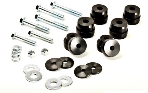 Proforged Billet Aluminum Body Mount Bushings 134-10005 Bushings, Aluminum, Interlocking, Hardware Included, Black, Buick, Chevy, Olds, Pontiac, Kit thumbnail 8