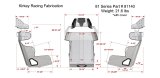 Kirkey 81 Series Aluminum Road Race Seat and Cover Kits 81140KIT Bucket Seats, Kits, 20 degree Layback, Black Tweed Cover, 31.250 in. Height, 14.00 in. Hip Width, Each thumbnail 1