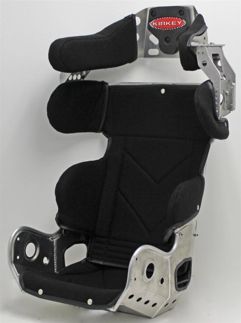 Kirkey 37 Series 600 Micro Sprint Aluminum Seat and Cover Kits 37140KIT Bucket Seats, Kits, 10 degree Layback, Black Tweed Cover, 30.000 in. Height, Front, Each thumbnail 2