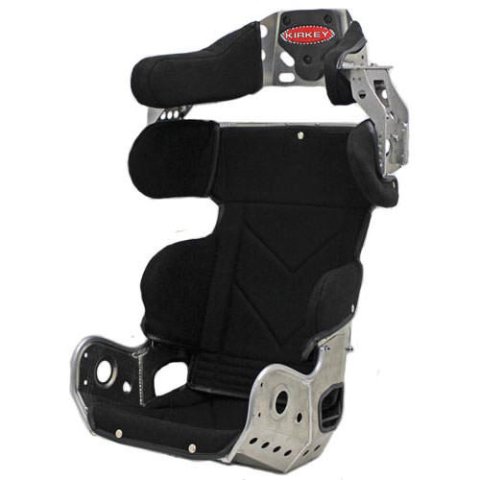 Kirkey 37 Series 600 Micro Sprint Aluminum Seat and Cover Kits 37140KIT Bucket Seats, Kits, 10 degree Layback, Black Tweed Cover, 30.000 in. Height, Front, Each thumbnail 3
