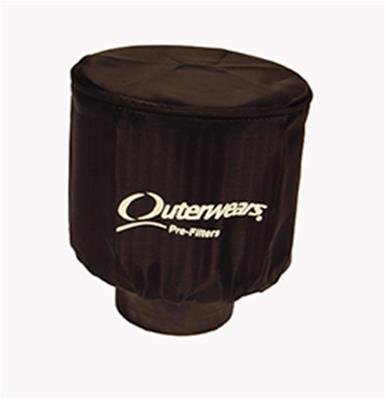 Outerwears Prefilters 10-1090 4 1/2 dia x 5 tall with top Black thumbnail 2