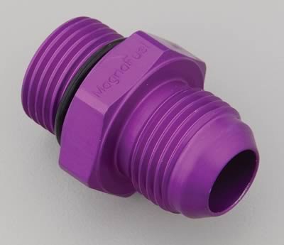MagnaFuel AN Flare-to-Straight Adapters MP-3007 Fitting, Adapter, to Straight Cut, Straight, Aluminum, Purple Anodized, -10 AN, -10 AN, Each thumbnail 2