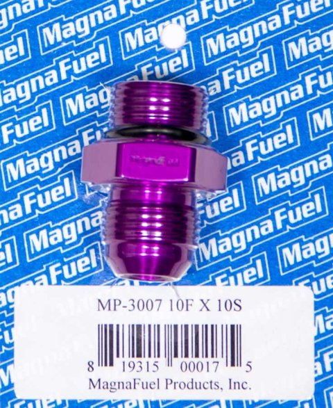 MagnaFuel AN Flare-to-Straight Adapters MP-3007 Fitting, Adapter, to Straight Cut, Straight, Aluminum, Purple Anodized, -10 AN, -10 AN, Each thumbnail 3