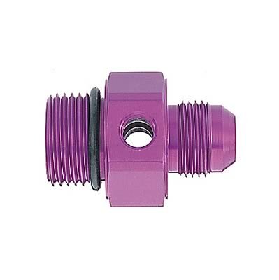 MagnaFuel Pressure Gauge Adapters MP-3063 Fuel Port Adapter, 1/8 in. NPT Fuel, -10AN To -10 O-Ring, Male/Male thumbnail 1