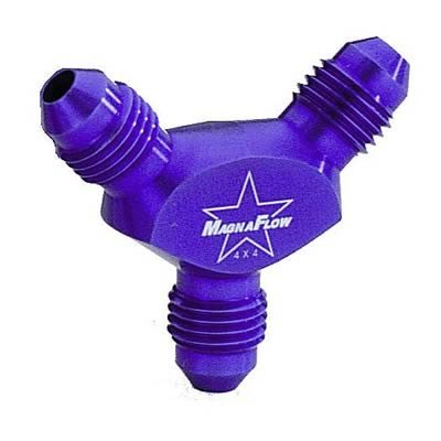 MagnaFuel Y-Fittings MP-6244 Fitting, Y, -4AN/-4AN/-4AN, Male All, Aluminum, Purple Anodized, Each thumbnail 2