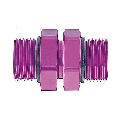 MagnaFuel Couplers MP-3011 Fitting, Coupler, Union, Straight Cut to Straight Cut, Straight, Aluminum, Purple Anodized, -10 AN, -10 AN, Each thumbnail 2