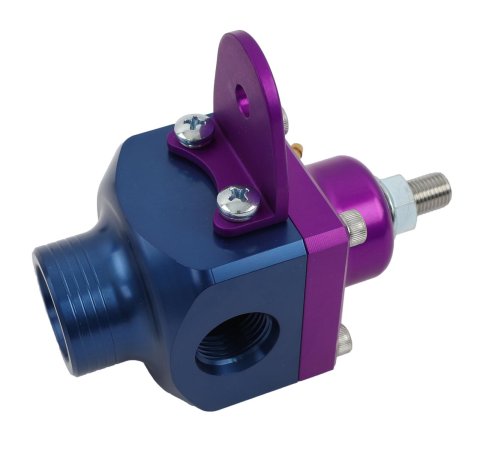 MagnaFuel Carbureted Racing Fuel Pressure Control Units MP-9833-B Regulator, with Boost Control, 4-12 psi, Gasoline, Alcohol, Aluminum, Blue Anodized, Each thumbnail 1