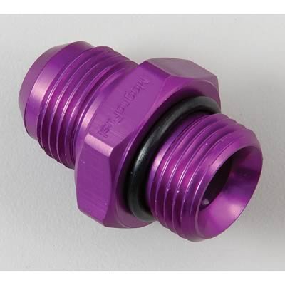 MagnaFuel AN Flare-to-Straight Adapters MP-3016 Fitting, Adapter, to Straight Cut, Straight, Aluminum, Purple Anodized, -10 AN, -8 AN, Each thumbnail 3