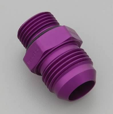 MagnaFuel AN Flare-to-Straight Adapters MP-3005 Fitting, Adapter, to Straight Cut, Straight, Aluminum, Purple Anodized, -12 AN, -10 AN, Each thumbnail 2