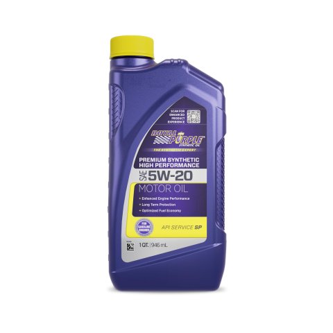 5w20 Royal Purple Premium High Performance Motor Oil 01520 Engine Oil, Multi-Grade, Synthetic, 5W20, Quart, Each thumbnail 2