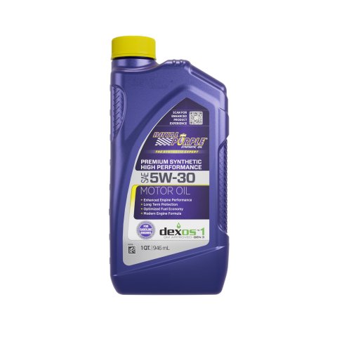 5w30 Royal Purple Premium High Performance Motor Oil 01530 Engine Oil, Multi-Grade, Synthetic, 5W30, Quart, Each thumbnail 2