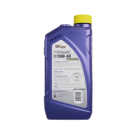 15w40 Royal Purple Duralec Super Diesel Motor Oil 01154 Engine Oil, Super, Synthetic, 15W40, Quart, Each thumbnail 1
