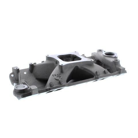 Weiand Team G Intake Manifolds 7530WND Manifold, G, Single Plane, Aluminum, Natural, Square Bore, Chevy, Small Block, Each thumbnail 1