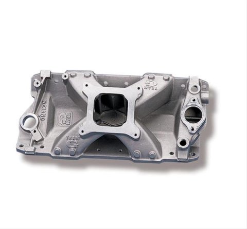 Weiand Team G Intake Manifolds 7530WND Manifold, G, Single Plane, Aluminum, Natural, Square Bore, Chevy, Small Block, Each thumbnail 3