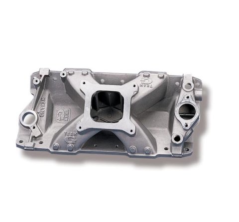 Weiand Team G Intake Manifolds 7530WND Manifold, G, Single Plane, Aluminum, Natural, Square Bore, Chevy, Small Block, Each thumbnail 4