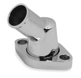 Weiand Aluminum Water Necks 6242 Neck, Aluminum, Polished, 45 Degree, Chevy, Big/Small Block, Each thumbnail 1